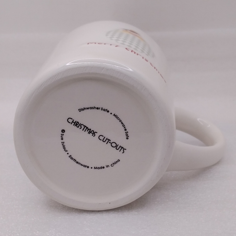 Christmas Cut-Outs MUG by Sue Zulauf Santa Claus Earthenware 14 oz Cup - Picture 8 of 12